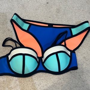 Triangl Swimsuit Teal Color Block